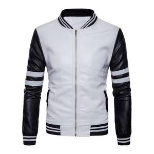 Vêtements de rue Vente en gros Nouveaux vestes pour hommes Veste en cuir PU personnalisée à la mode pour hommes Vestes en PU de grande taille pour hommes - Product Image 5