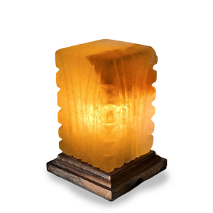 Lámpara de sal del Himalaya, artesanías naturales con forma de Pilar tallado para el hogar, elemento decorativo de amor de estilo Feng Shui - Product Image 2
