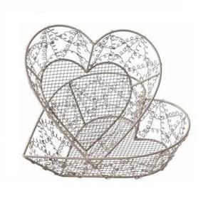 Cesta de Almacenamiento de Hierro en Forma de Corazón, Frutero Decorativo de Metal para Cocina, para Uso Doméstico - Product Image 1