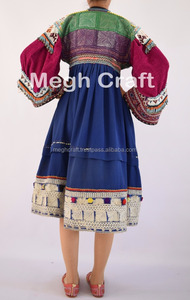 Vestido Gitano Afgano Vintage - Borlas con Cuentas Hechas a Mano - Falda Larga Bohemia Vintage - Vestido Kuchi - Product Image 5