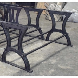 Patas de mesa de comedor de hierro fundido de diseño industrial para oficina en casa de campo de hotel en material metálico - Product Image 5