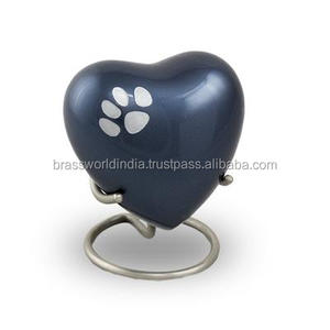 Recuerdo de corazón de esencia, urna de cremación, suministros funerarios, BRASSWORLD, INDIA - Product Image 5