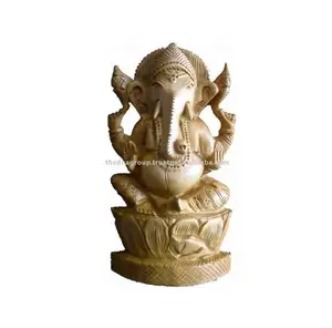 Estátuas de Ganesha em madeira/Madeira Carving Figuras/Escultura de Arte-2