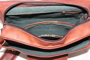 Sacoche à bandoulière en cuir de chèvre véritable 12*16 pouces - Product Image 5