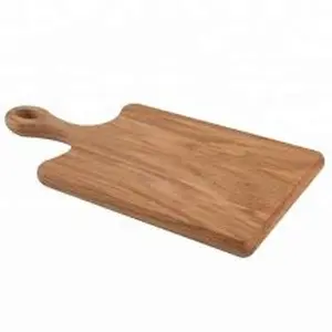 Alta qualidade Solid Teak Acacia madeira pão placa de corte com alça