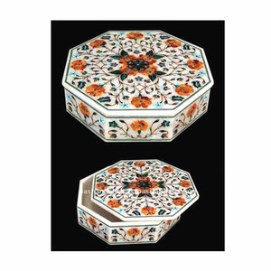 White Inlaid Decorative <b>Box</b> - Product Image 1