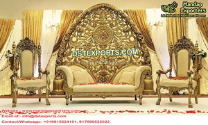 Impresionante musulmán Walima etapa decoración boda musulmana Nayab Jhronka escenario antiguo Rajwada boda etapa de decoración - Product Image 5