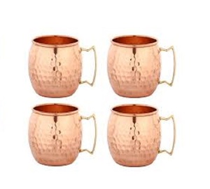 La mejor taza de mula de cobre de estilo de vida Ayurveda, diseño martillado de 500ml, Infusor de capa de cobre ecológico, la empresa de fabricación más grande - Product Image 1