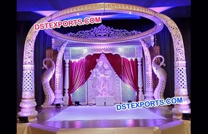 El Mejor Mandap de Boda con Diseño de Dientes de Elefante, Fiji, Último Diseño Personalizado, Venta al por Mayor, Decoración Elegante de Fibra de Vidrio para Bodas Hindúes - Product Image 4