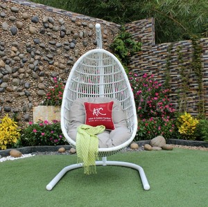 Housse de balançoire d'extérieur, imperméable, pour chaise suspendue en forme d'œuf, avec fermeture éclair, en tissu Oxford noir - Product Image 1