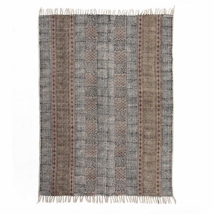 ที่กำหนดเองบล็อกพิมพ์ Dhurrie พรม,ขายส่งอินเดียพรมที่ทำด้วยมือสำหรับห้องนั่งเล่น - Product Image 1