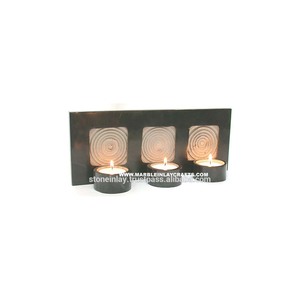 Porte-bougie en pierre ollaire noire - Product Image 1