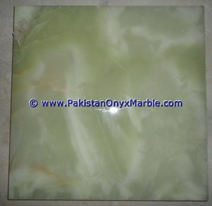 กระเบื้องปูพื้นโอนิกซ์สีเขียวบริสุทธิ์ปากีสถานหินอ่อนเทคนิคธรรมชาติขัดเงาพื้นผิว - Product Image 1