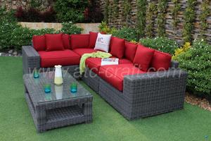 BORA-Conjunto de sofás de mimbre PE para exteriores, resistente a la intemperie, para muebles de jardín - Product Image 2