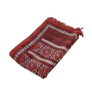 Alfombra Dhurrie India Estampada a Mano de 5 x 8 Pies, Teñida con Tintes Vegetales, Alfombra Grande con Estampado de Bloques para Uso en el Hogar y Hoteles - Product Image 6