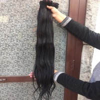 Machine à coudre à trois têtes pour tissage de cheveux Remy, double trame, cheveux humains indiens vierges, couleur naturelle, lisses et ondulés