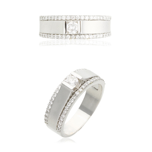 แหวนหมั้นเพชรทองคำขาวผู้ชาย - Product Image 1