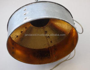 High Quality Vintage Industrial Pendant Light Two Tone Milk Cane Style <b>Metal</b> <b>Lamp</b> <b>Shade</b> Home Decor <b>Metal</b> Crafts Plated Aluminum - Product Image 3