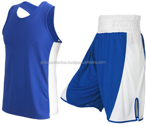Juego de boxeo de poliéster de alta calidad, uniforme de boxeo, pantalones cortos, Kit de chaleco, barato - Product Image 4