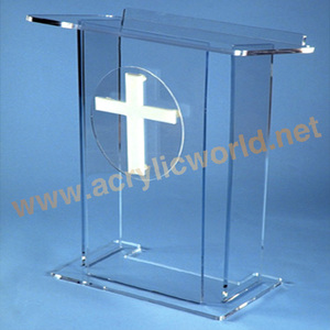 Podio acrílico para iglesia, estilo de moda, acrílico transparente, diseño moderno - Product Image 2
