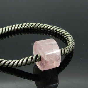 Cuarzo Rosa Natural, 14x8x5mm, piedras preciosas lisas, cuentas de agujero grande, IG0127 - Product Image 2