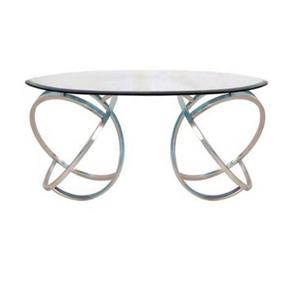 CONSOLE avec 40 led en métal, meuble décoratif d'intérieur en verre - Product Image 5