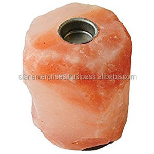 Lámpara de sal del Himalaya con forma de cono hermosa y única de Sian Enterprises, decoración tallada para elevar tu espacio - Product Image 2