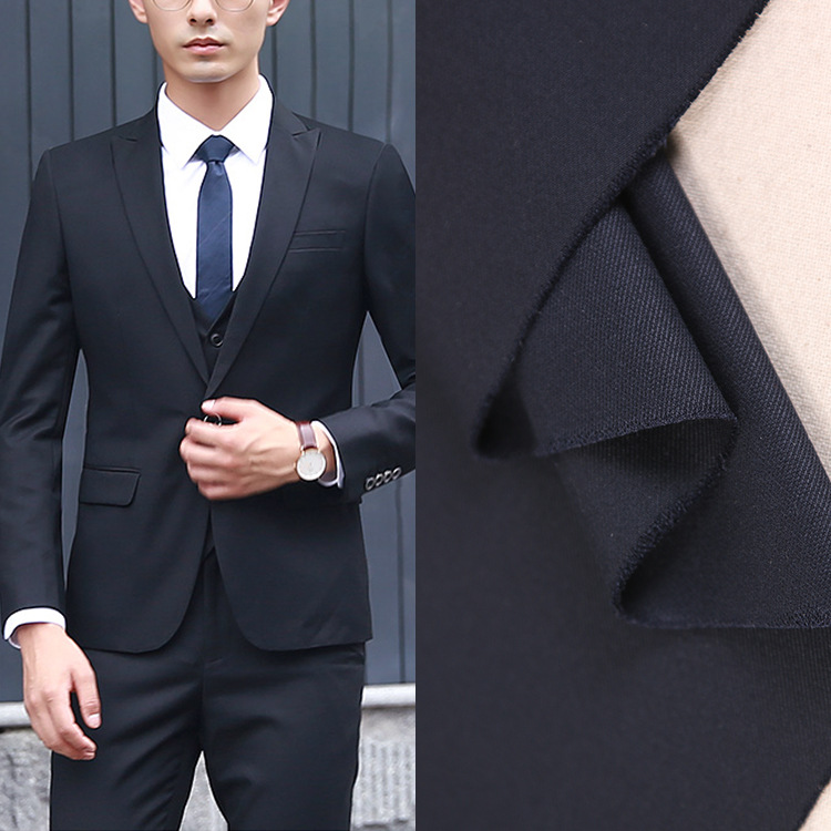 Китайское производство, серая однотонная 65% полиэфир, 35% искусственный шелк, тонкая ткань для модной костюмной формы