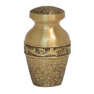 Traditional Brass Keepsake Cremation Urn Gold Color for Funeral Ashes <b>Metal</b> Brass/Aluminum - Product Image 6