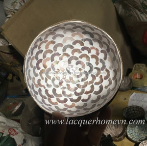 Tazón de coco lacado rosa, cuenco brillante de fábrica de Vietnam, venta - Product Image 6