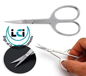 Aço inoxidável beleza manicure unha cutícula corte tesoura feita com material japonês de alta qualidade por Life Care Instruments