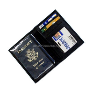 เคสใส่หนังสือเดินทางหนังแท้สำหรับผู้ชายพร้อมกระเป๋าใส่บัตรสำหรับหนังสือเดินทางบัตรเครดิตซองใส่หนังสือเดินทาง - Product Image 1