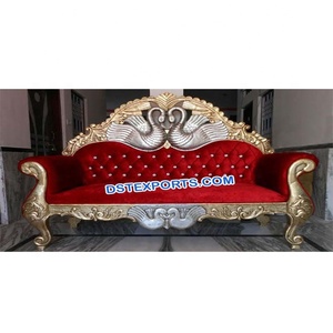 Mariage Royal En Métal Sculpté Roi Canapé Salon De Mariage Asiatique Trône Chaise Tendance Rajwada Scène De Mariage Love-Seat Australie - Product Image 3