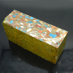 Pierre précieuse turquoise Mohave Auster, dalle naturelle, Ishu Gems, taille libre, multicolore, dalle brute, collection de pierres précieuses brutes, 987,00 grammes, AA - Product Image 3
