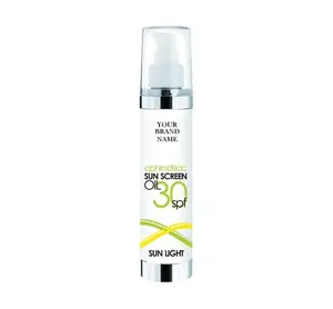 태양 보호 오일 스프레이 30 SPF - 100 ml. 100% 천연 개인 라벨 | 도매 | 대량 | 사용자 정의 공식 | EU 제