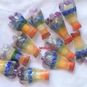 Cristal de piedras preciosas semipreciosas de ángeles Unidos tallados de siete chakras superventas para juego de cristales curativos - Product Image 3