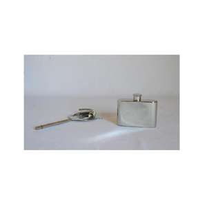 Petaca de acero inoxidable Frasco Wisk con acabado plateado Accesorios de barra para beber - Product Image 2