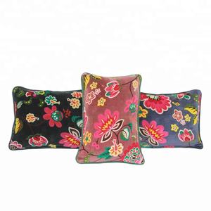 Designer <b>Cushion</b> Home Decorative <b>Velvet</b> Printed Throw Pillow <b>Covers</b> Pillow <b>Cover</b> 14X20 Inch - Product Image 1