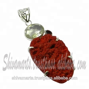 Hermosa joyería colgante de múltiples piedras preciosas colgantes de plata esterlina hechos a mano indios colgantes de joyería fina y dijes - Product Image 2