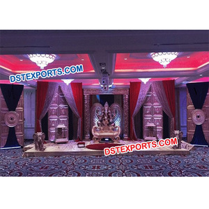 บอลลีวูด Walima เวทีจัดงานแต่งงานแบบดั้งเดิมตกแต่งเวทีพระราชกษัตริย์แต่งงานรับชุดเวที - Product Image 1