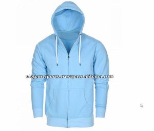 Varsbaby-pull en molleton bleu pour hommes et femmes, de haute qualité, sweat à capuche à fermeture éclair, vêtement décontracté - Product Image 2