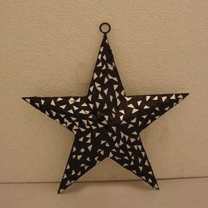 Ornements d'étoile de Noël en métal hautement finis Finition en mosaïque de maison festive en forme de coeur pour une utilisation suspendue - Product Image 2