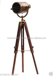 Antique Nautical Wooden Floor Lamp Handmade Polished <b>Tripod</b> Lighting Spot Light Home Decorative Gift From Calvin Handicraft - Product Image 3