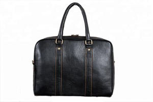 Black Leather <b>Laptop</b> <b>Bag</b> - Product Image 3