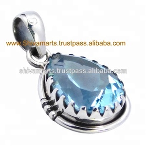 Bijoux attrayants Blue Lapis Gemstone 925 Sterling Silver Fine Jewelry Pendentifs & Charms Collier Fournisseur - Product Image 2