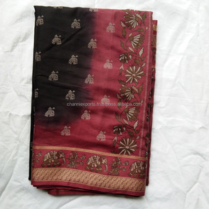 Sarees ผ้าไหมพิมพ์ลายหลากหลายสี,เสื้อผ้าผู้หญิง - Product Image 1