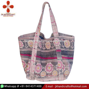 Venta al por mayor Lote Kantha Work Tote Bags Indian Floral Bolsos hechos a mano - Product Image 2