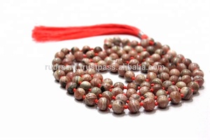 Trending Unisex Women's Yoga <b>Necklace</b> Natural Rhodochrosite Gemstone <b>Healing</b> <b>Crystal</b> Mala Beads with Tassel Knotted Tied - Product Image 6