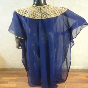 Caftán largo con bordado dorado para mujer islámica, último diseño de moda, Abaya de Dubái, 2018 - Product Image 5