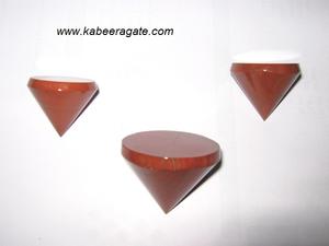 ขายส่งพีระมิดอัญมณี: พีระมิดทรงกรวยแจสเปอร์สีแดง - Product Image 2